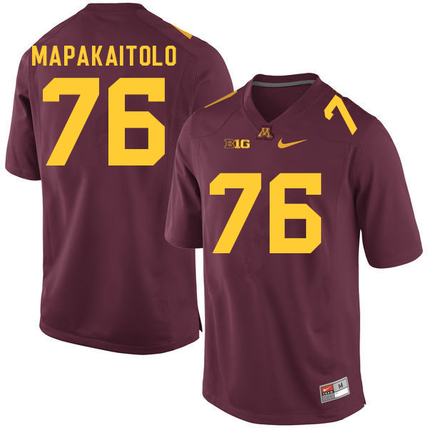 Men #76 Saia Mapakaitolo Minnesota Golden Gophers College Football Jerseys Sale-Maroon